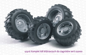 42316 BRUDER Komplet kół bliźniaczych do ciągników serii 02000