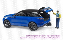 02880 BRUDER Range Rover Velar niebieski z figurką mężczyzny - figurka z zestawu 62711 nie wchodzi w skład wspólnego zestawu