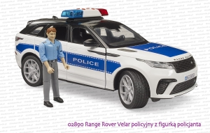 02890 BRUDER Range Rover Velar policyjny z figurką policjanta