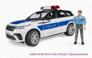 02890 BRUDER Range Rover Velar policyjny z figurką policjanta