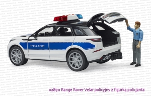 02890 BRUDER Range Rover Velar policyjny z figurką policjanta