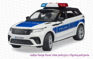 02890 BRUDER Range Rover Velar policyjny z figurką policjanta