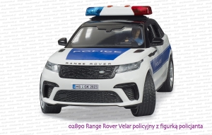 02890 BRUDER Range Rover Velar policyjny z figurką policjanta