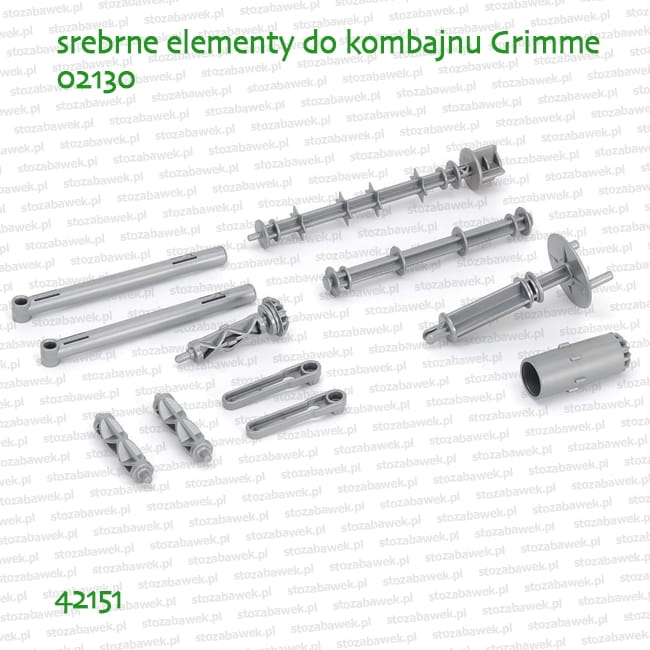 42151 BRUDER Srebrne elementy do kombajnu Grimme 02130 (11 sztuk)