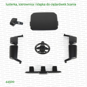 44500 BRUDER Zestaw lusterek, kierownica, klapka do ciężarówek Scania Super 560R