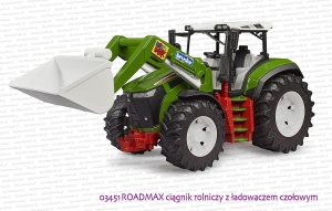 03451 BRUDER ROADMAX Ciągnik rolniczy z ładowaczem czołowym