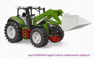 03451 BRUDER ROADMAX Ciągnik rolniczy z ładowaczem czołowym