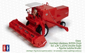 E699 Kombajn zbożowy BIZON Z056 R/C 4,8V 2,4GHz Double Eagle oraz figurka kobiety Bruder