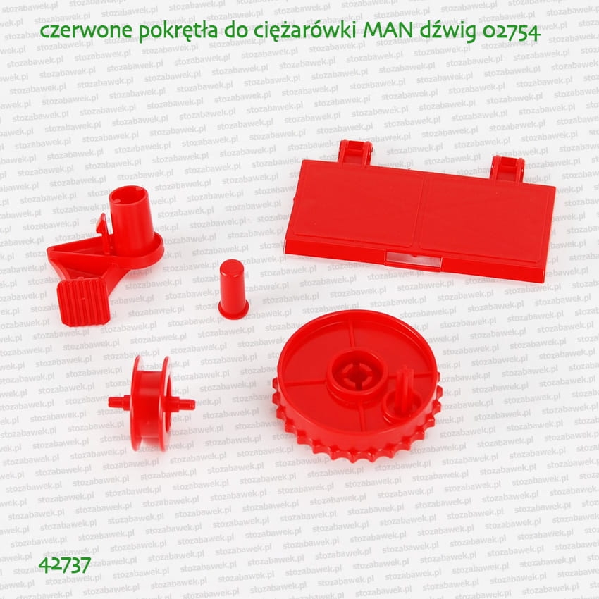 42737 BRUDER Czerwone elementy do dźwigu MAN 02754