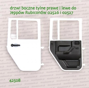 42508 BRUDER Drzwi boczne tylne prawe i lewe do Jeepa Rubicona 02526 i 02527