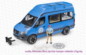 02684 BRUDER Mercedes-Benz Sprinter kamper niebieski z kierowcą