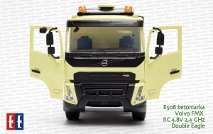 E508 Volvo FMX betoniarka RC 4,8V 2,4GHz Double Eagle - otwierane drzwi do kabiny
