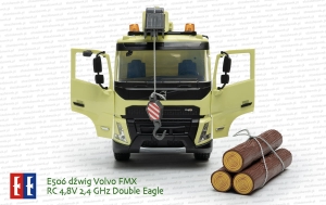 E506 Volvo FMX dźwig RC 4,8V 2,4GHz Double Eagle - otwierane drzwi