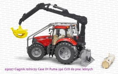 Bruder 03097 Ciągnik rolniczy Case IH Puma 230 CVX do prac leśnych