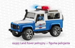 Bruder 02595 Land Rover Defender policyjny + figurka policjanta