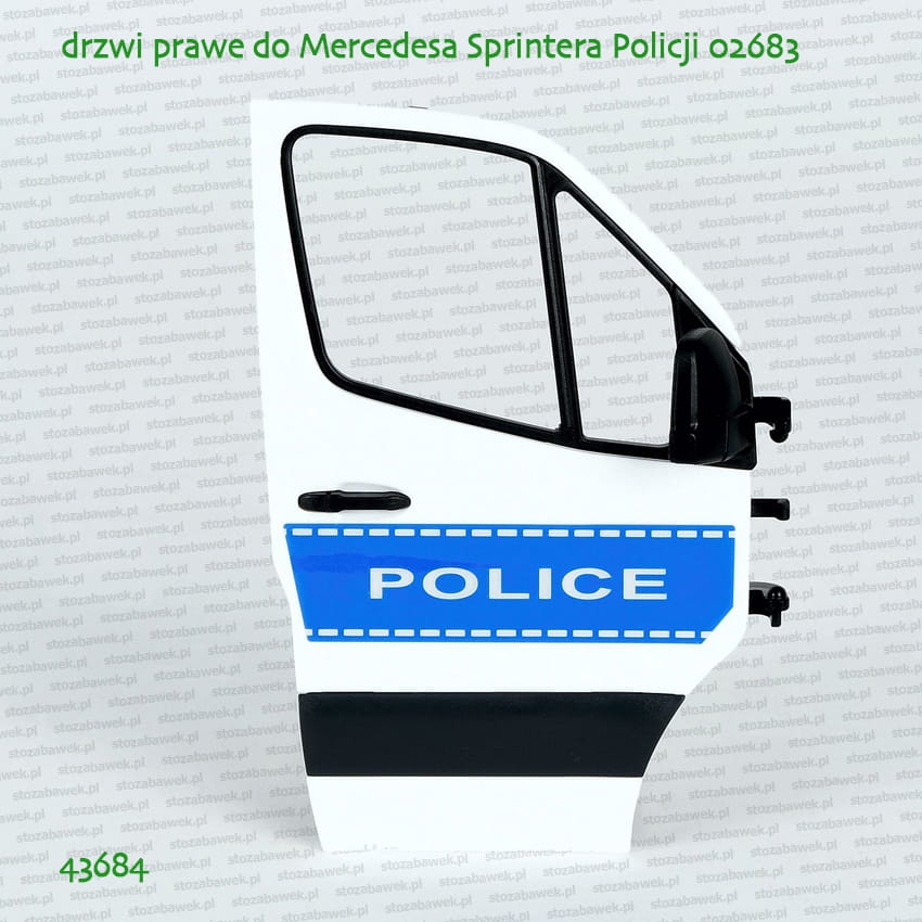 43684 BRUDER Drzwi boczne prawe do Mercedesa Sprintera policyjnego 02683