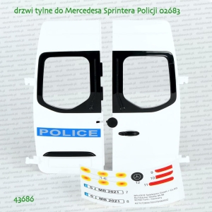 43686 BRUDER Drzwi tylne do Mercedesa Sprintera policyjnego 02683
