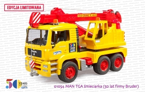 01054 BRUDER MAN TGA dźwig (50 lat firmy Bruder) - Edycja specjalna