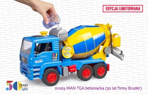 01063 BRUDER MAN TGA betoniarka (50 lat firmy Bruder) - Edycja specjalna