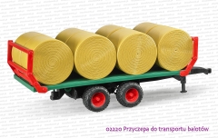 02220 BRUDER Przyczepa do transportu balotów