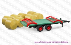 02220 BRUDER Przyczepa do transportu balotów
