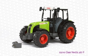 02110 BRUDER Ciągnik rolniczy Claas Nectis 267 F - zdjęty przedni obciążnik