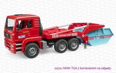 02741 BRUDER MAN TGA z kontenerem na odpady