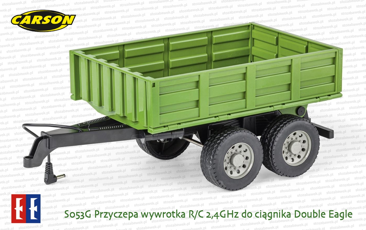 S053G Przyczepa wywrotka zielona do ciągnika RC 4,8V 2,4GHz Double Eagle