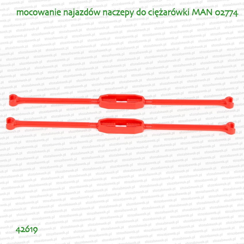 42619 BRUDER Mocowania najazdów naczepy niskopodwoziowej do ciężarówek MAN TGA 02774