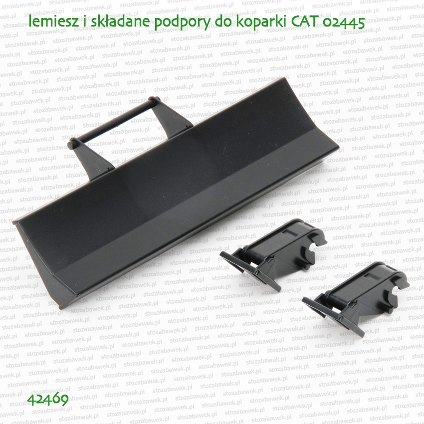 42469 BRUDER Lemiesz i składane podpory do koparki CAT 02445