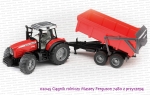 02045 BRUDER Ciągnik rolniczy Massey Ferguson 7480 z przyczepą