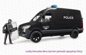 02685 BRUDER Mercedes-Benz Sprinter jednostki specjalnej Policji z policjantem