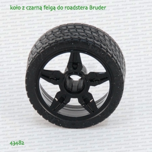 43482 BRUDER  Koło z czarną felgą do roadstera Bruder