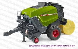 02038 BRUDER Prasa rolująca do słomy Fendt Rotana 180 V