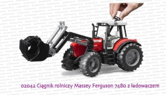 Bruder 02042 Ciągnik rolniczy Massey Ferguson 7480 z ładowaczem czołowym - sposób sterowania kołami