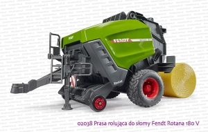 02038 BRUDER Prasa rolująca do słomy Fendt Rotana 180 V 