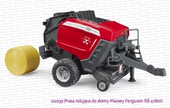 02039 BRUDER Prasa rolująca do słomy Massey Ferguson RB 4180V