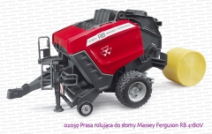 02039 BRUDER Prasa rolująca do słomy Massey Ferguson RB 4180V