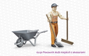62130 BRUDER Pracownik służb miejskich z akcesoriami
