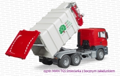 03761 BRUDER MAN TGS śmieciarka z bocznym załadunkiem