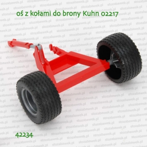 42234 BRUDER Oś z kołami do brony Kuhn 02217