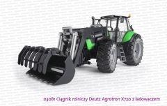 Bruder 03081 Ciągnik rolniczy Deutz Agrotron X720 z ładowaczem czołowym