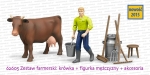 62605 BRUDER Zestaw farmerski: krówka + figurka mężczyzny + akcesoria