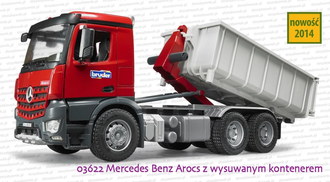 Bruder - 03622 Mercedes Benz Arocs z wysuwanym kontenerem
