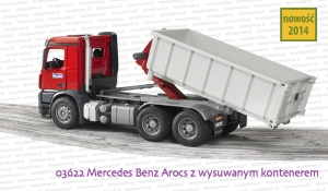 Bruder - 03622 Mercedes Benz Arocs z wysuwanym kontenerem