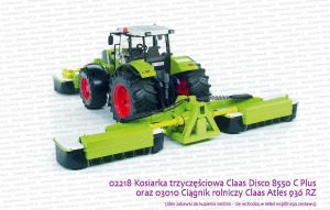 Bruder 02218 Kosiarka trzyczęściowa Claas Disco 8550 C Plus