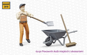 62130 BRUDER Pracownik służb miejskich z akcesoriami