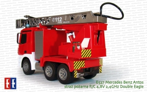 E527 Straż pożarna Mercedes Benz Antos z pompą wodną R/C 4,8V 2,4GHz Double Eagle