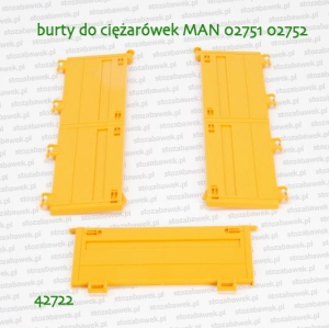 42722 BRUDER Burty do ciężarówek MAN 02751 02752
