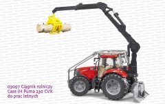 Bruder 03097 Ciągnik rolniczy Case IH Puma 230 CVX do prac leśnych - sposób podnoszenia
